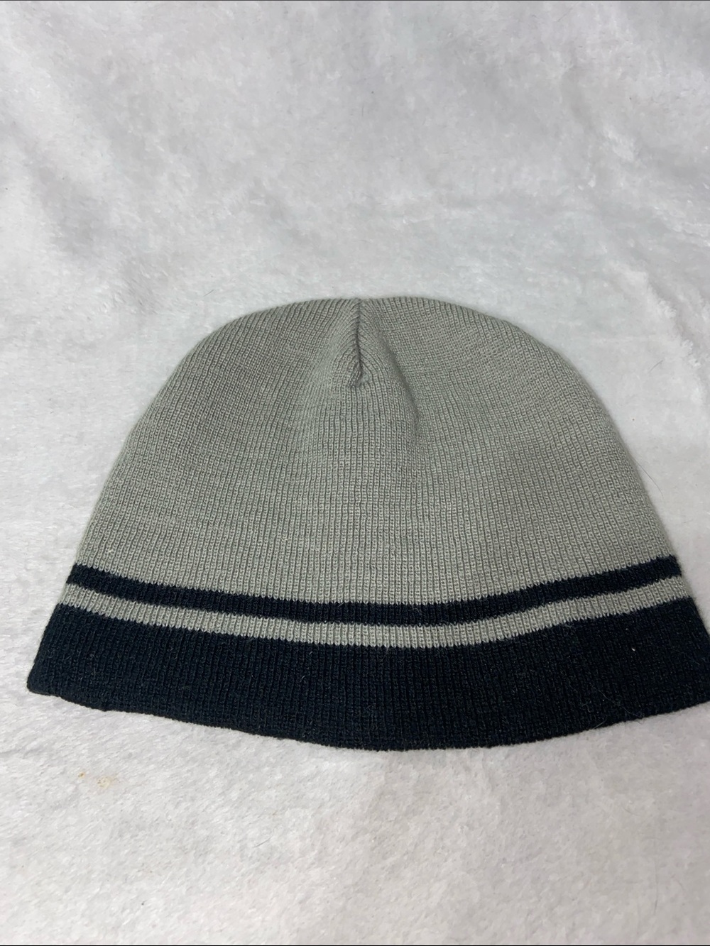 Men's Gray & Black Knit Beanie - Lightweight Winter Hat